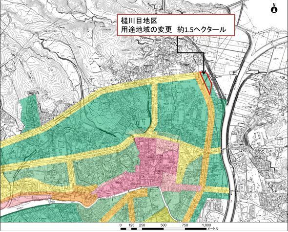 用途地域変更箇所概要図1